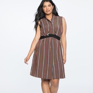 Eloquii Sleeveless Dress with Grommets Tie sz 22